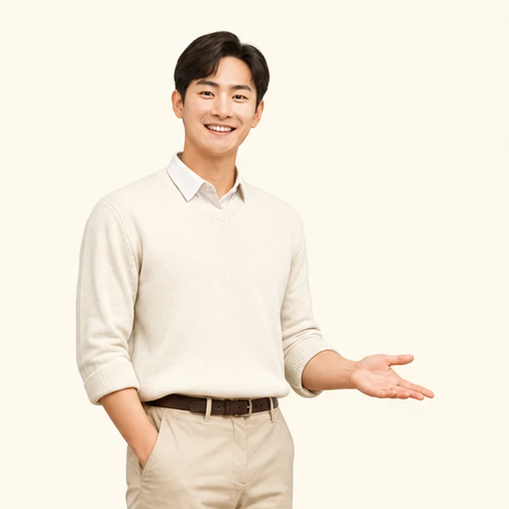 K8 중고차 장기렌트카 상담 신청을 안내하는 담당자